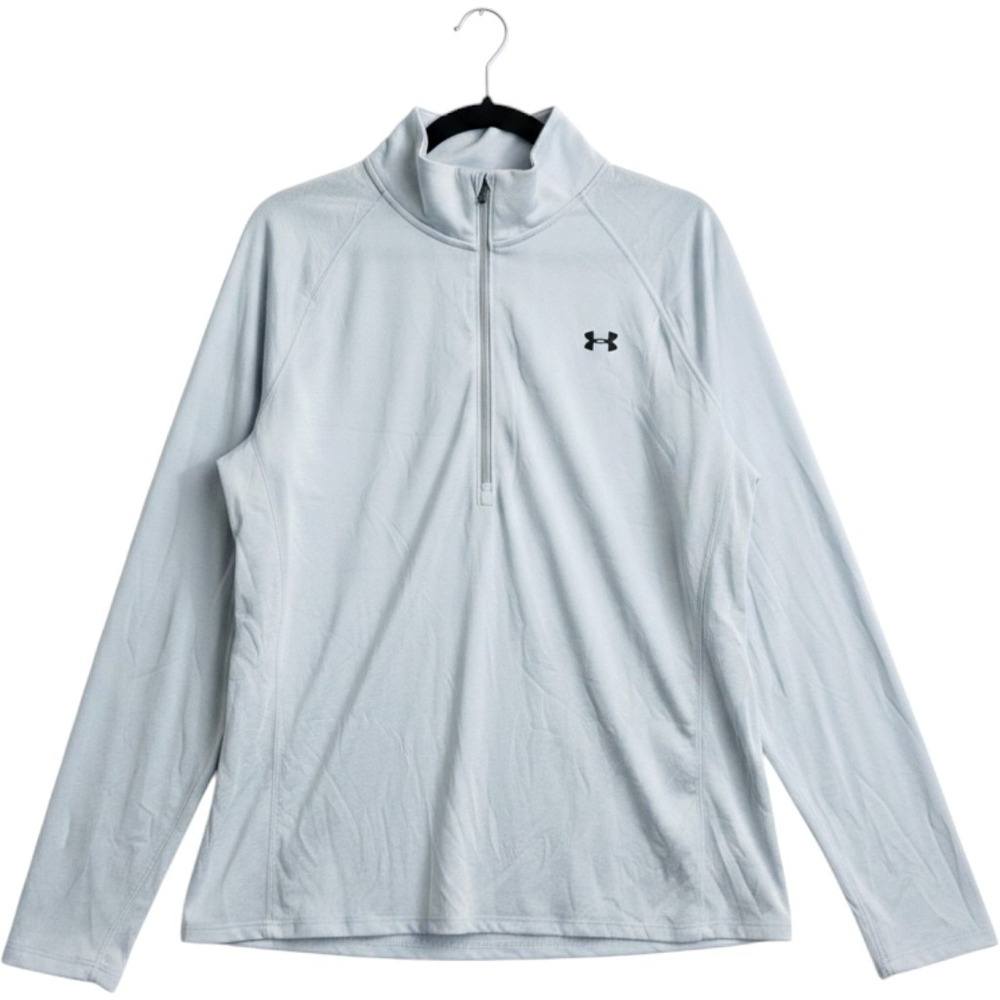 Under Armour 1/4 Zip Pullover Mens 2XL Gray Excellent Loose Fit Tech Top